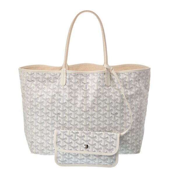 Goyard Handbags - Goyard White Goyardine Canvas Saint Louis Pm (Authentic Pre-Loved)